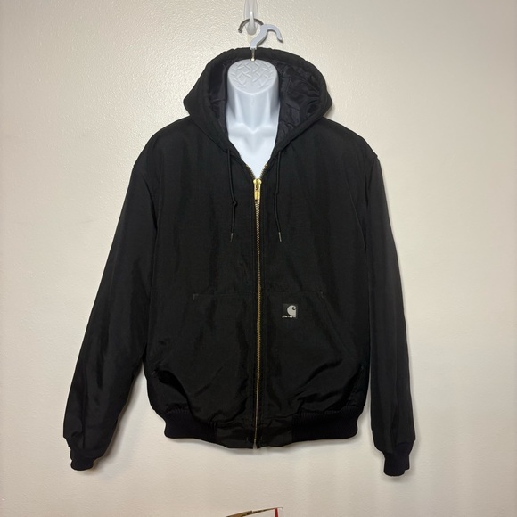 Carhartt Other - Carhartt Men’s Insulated Active Black Jacket Coat W/Hood SzL American Workwear